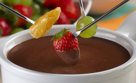 Fondue de chocolate com laranja